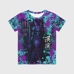 Футболка детская Неоновый призрак самурая, цвет: 3D-принт