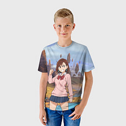 Футболка детская Сиратори Айра злая - Дандадан, цвет: 3D-принт — фото 2