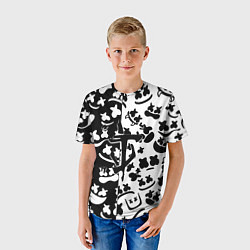 Футболка детская Doom x Marshmello pattern, цвет: 3D-принт — фото 2