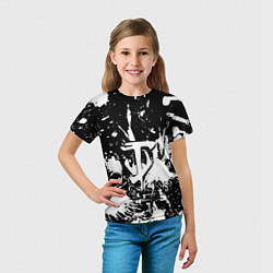 Футболка детская Doom белые краски, цвет: 3D-принт — фото 2