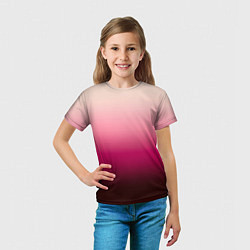 Футболка детская Градиент transcendent pink омбре, цвет: 3D-принт — фото 2