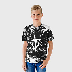 Футболка детская Doom краски белые штрихи, цвет: 3D-принт — фото 2