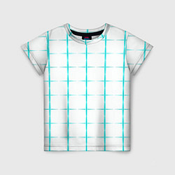 Футболка детская Color white light blue crosses, цвет: 3D-принт