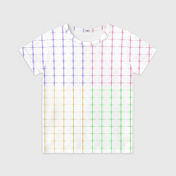 Футболка детская Color white multicolored stripes, цвет: 3D-принт