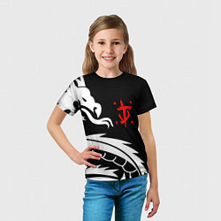 Футболка детская Doom dragon steel, цвет: 3D-принт — фото 2