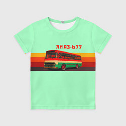 Футболка детская Ретро автобус ЛиАЗ 677, цвет: 3D-принт