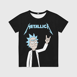Детская футболка Metallica и Рик рокер из Рик и Морти