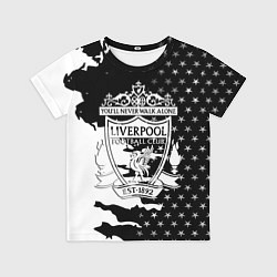 Футболка детская Liverpool текстура спорт, цвет: 3D-принт