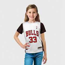 Футболка детская NBA Bulls 33 Pippen, цвет: 3D-принт — фото 2