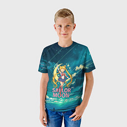 Футболка детская Sailor Moon на фоне неба, цвет: 3D-принт — фото 2