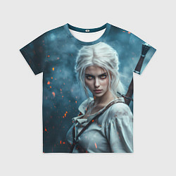 Футболка детская Цири с огненными глазами, цвет: 3D-принт
