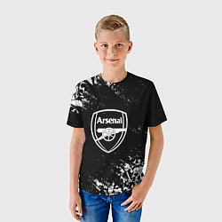 Футболка детская Арсенал черепа краски, цвет: 3D-принт — фото 2