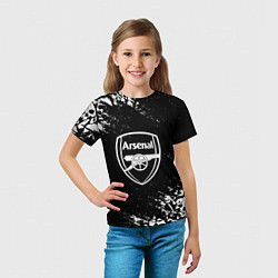 Футболка детская Арсенал черепа краски, цвет: 3D-принт — фото 2