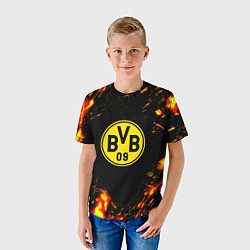 Футболка детская Borussia огненные краски, цвет: 3D-принт — фото 2
