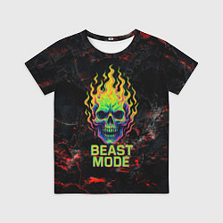Детская футболка Beast mode череп