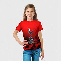 Футболка детская Тоттенхэм Хотспур камуфляж красный, цвет: 3D-принт — фото 2