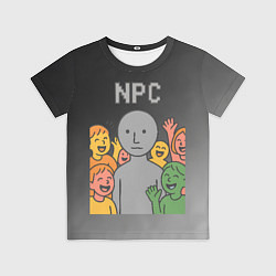 Детская футболка Я NPC без эмоций