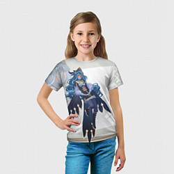 Футболка детская Стиль хохлома: Сирин, цвет: 3D-принт — фото 2