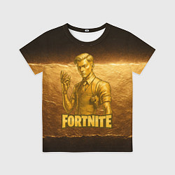 Детская футболка Fortnite золотой Мидас
