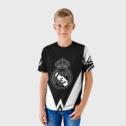 Футболка детская Real Madrid геометрия спорт, цвет: 3D-принт — фото 2