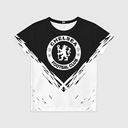 Футболка детская Челси белые краски, цвет: 3D-принт
