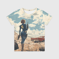 Детская футболка Fallout девушка в пустоши