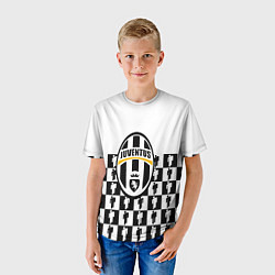 Футболка детская Juventus болельщики паттерн, цвет: 3D-принт — фото 2