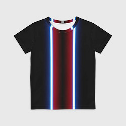 Футболка детская Color white blue red neon, цвет: 3D-принт