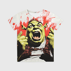 Футболка детская Кричащий Шрек, цвет: 3D-принт