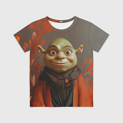 Футболка детская Шрек и оранжевые листья, цвет: 3D-принт