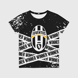 Детская футболка Juventus подедитель краски