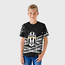 Футболка детская Juventus подедитель краски, цвет: 3D-принт — фото 2