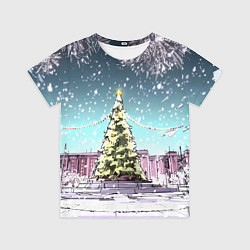 Футболка детская Москва - новогодний салют, цвет: 3D-принт