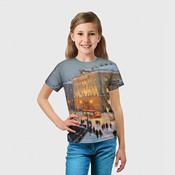 Футболка детская Предновогодний Санкт-Петербург, цвет: 3D-принт — фото 2
