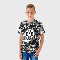 Футболка детская Боруссиа белые краски, цвет: 3D-принт — фото 2