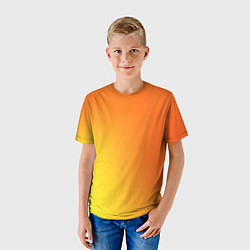 Футболка детская Color orange red, цвет: 3D-принт — фото 2