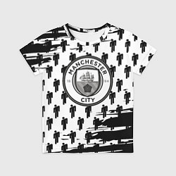 Детская футболка Манчестер сити краски люди