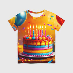 Детская футболка Радуга праздничного торта
