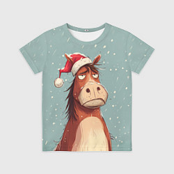 Детская футболка Недовольная лошадка