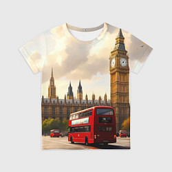 Футболка детская Лондон в осеннем сиянии, цвет: 3D-принт