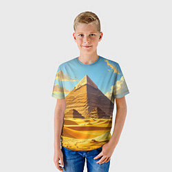 Футболка детская Величие пирамид на закате, цвет: 3D-принт — фото 2