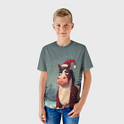 Футболка детская Уставшая лошадь, цвет: 3D-принт — фото 2