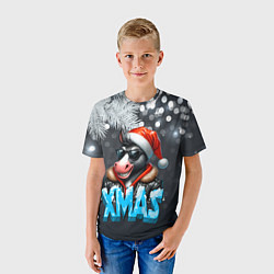 Футболка детская Новогодний жеребец, цвет: 3D-принт — фото 2