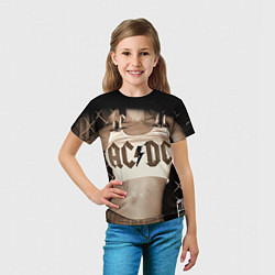 Футболка детская AC/DC Girl, цвет: 3D-принт — фото 2
