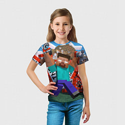 Футболка детская Minecraft Man, цвет: 3D-принт — фото 2