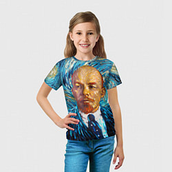 Футболка детская Ленин Ван Гога, цвет: 3D-принт — фото 2