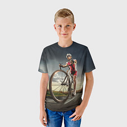 Футболка детская Велогонщик, цвет: 3D-принт — фото 2