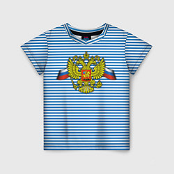 Детская футболка Тельняшка Герб РФ