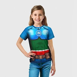 Футболка детская Капитан Татарстан, цвет: 3D-принт — фото 2