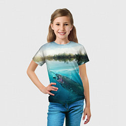 Футболка детская Рыбалка на спиннинг, цвет: 3D-принт — фото 2